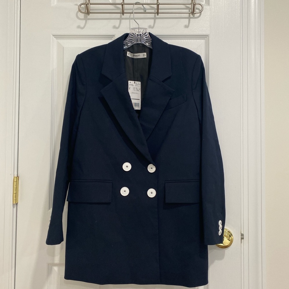 Oversized navy blue blazer